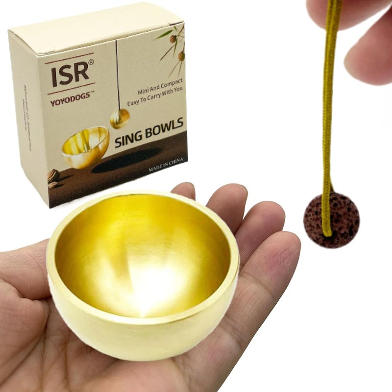 YOYODOGS Mini Singing Bowls Set,Portable Sound Bowl Brass Handcrafted For Yoga,Meditation And Mindfulness,Chakra Healing Relaxation Gifts For Men,Women - Image 1